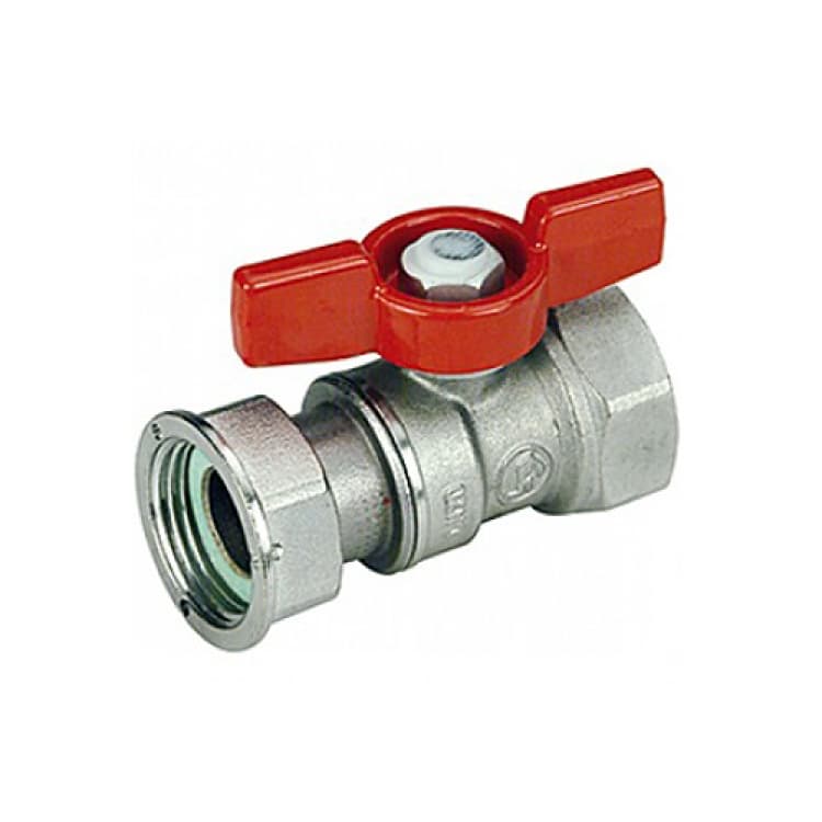 Кран шаровой латунь хром R251P Ду 25 Ру35 ВР/нак. гайка полнопроходной бабочка Giacomini R251PX006 Ду 25 мм