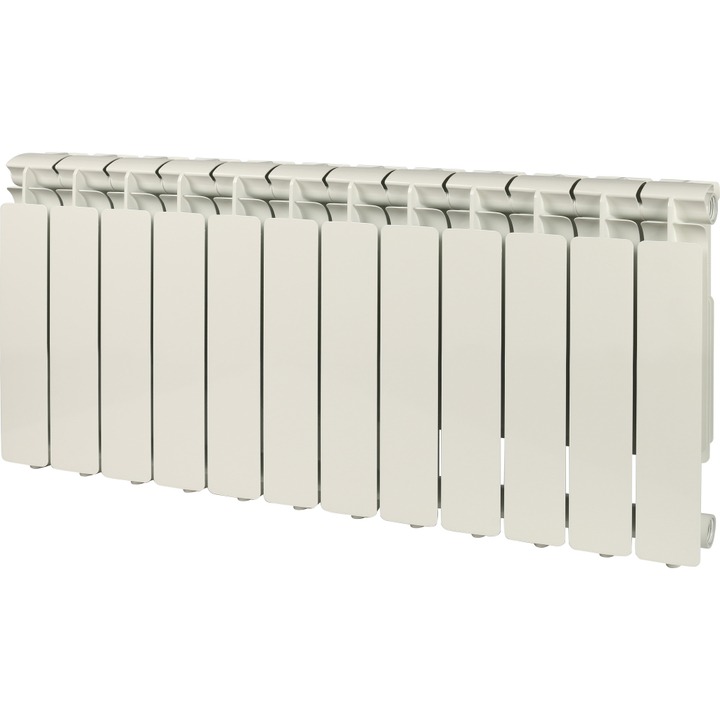 STOUT Bravo 350 12 секций радиатор алюминиевый боковое подключение RAL9010 SHT-0001-003015