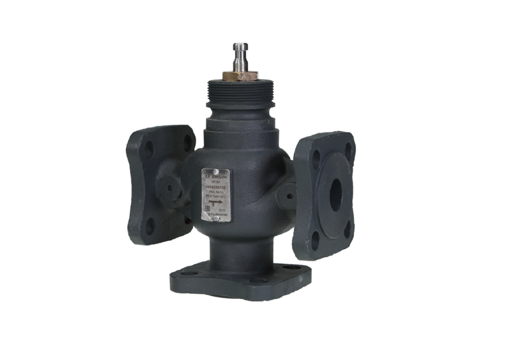 Ридан 065Z3358R2 — Клапан регулирующий фланцевый VF-3R PN16, DN32, Kvs 16 (новый корпус, квадратные фланцы) Ду 32 мм