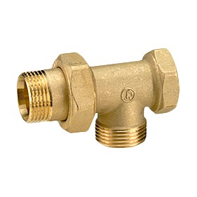 Тройник латунь 1"x1"x1" с накидной гайкой и отводом R557D Giacomini R557DY005 128-3330