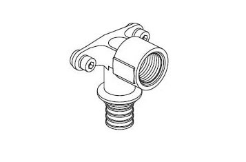 Угольник настенный RAUTITAN MX, короткий