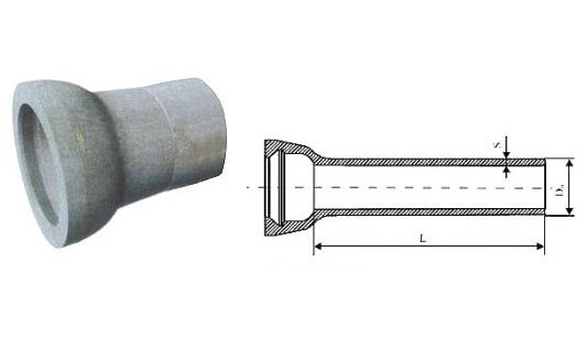 Чугунный патрубок раструб-гладкий конец