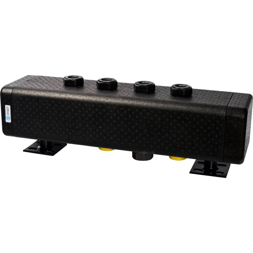 STOUT SDG-0016 Стальной распределительный коллектор 2 отопительных контура. В теплоизоляции DN 32 SDG-0016-005002