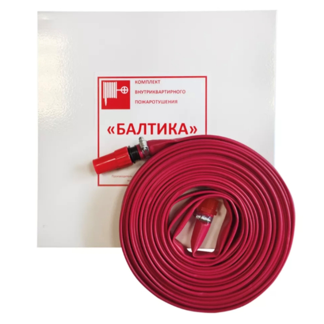 Устройство внутриквартирного пожаротушения в шкафу 19 мм Балтика ЭКОНОМ 15+-0,5 м 230х230х50 Балтика-01 016-4382