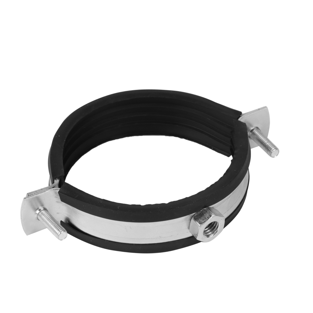 Хомут крепежный сталь оц с резиновой прокладкой Дн 23-28 (3/4") ±2мм М8 б/к 013-3202