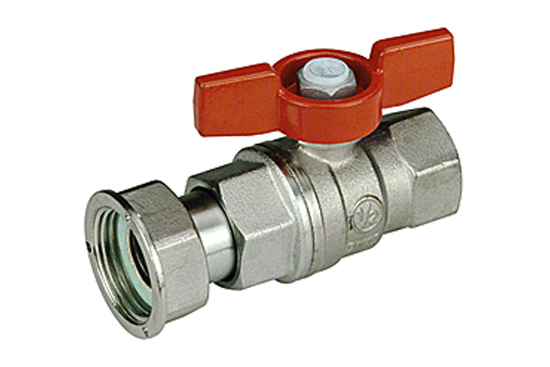 Кран шаровой латунь хром R752 Ду 15х20 Ру42 ВР/нак. гайка полнопроходной бабочка с накидной гайкой для счетчиков Giacomini R752X003 Ду 15х20 мм