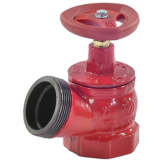 Клапан пожарный чугун угловой 125 гр КПЧ 65-1 Ду 65 1,6 МПа муфта-цапка Апогей 110025 016-0229 Ду 65 мм