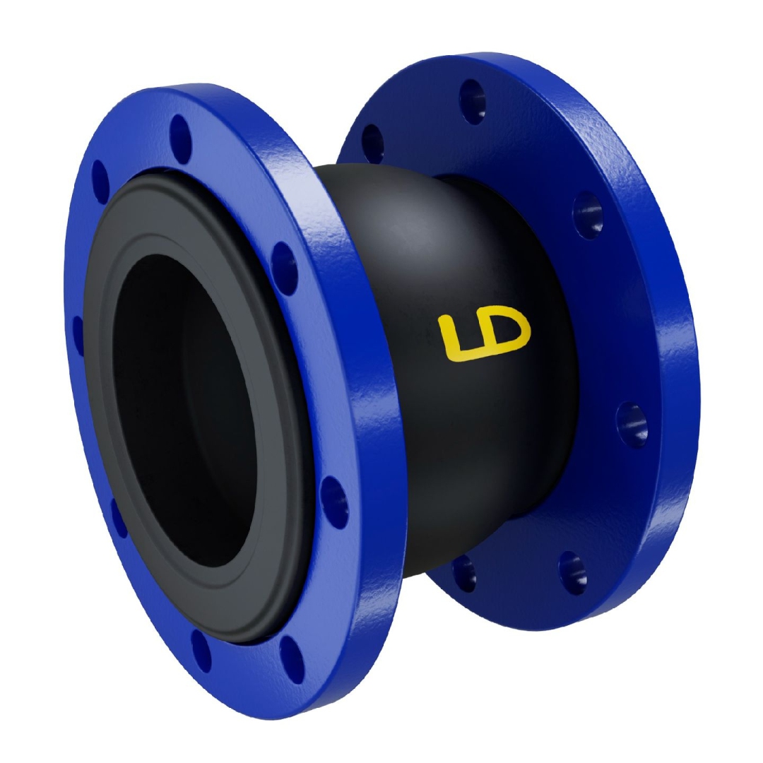 Компенсатор резиновый антивибрационный EPDM Ду 50 Ру16 фл L=105мм LD LD.КФР.050.16 сжатие/растяжение 10/7 мм 033-6528