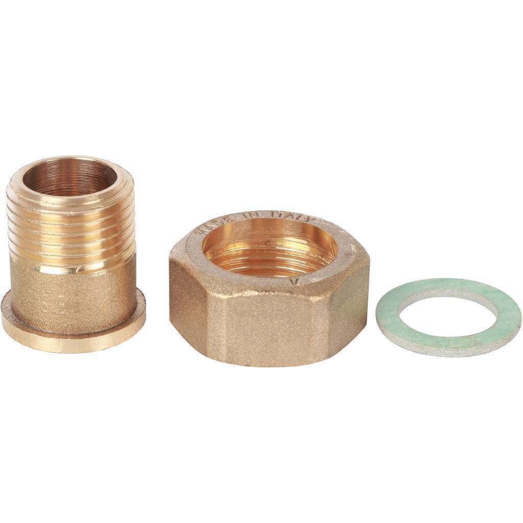 STOUT Штуцер с накидной гайкой под плоскую прокладку G 1/2M-G3/4RN SVM-0071-001520