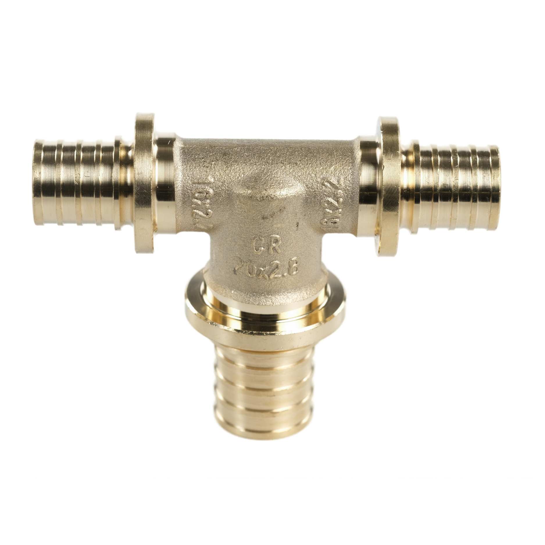 Тройник для PE-X труб аксиальный латунь Дн 40х32х40 переходной MX Рехау 11080691001 130-0078 Ду 40 мм