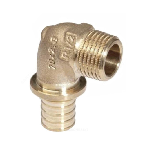 Угольник для PE-X бронза Дн 32х1" НР RAUTITAN RX Rehau 13660931001 (11374331001) Ду 32 мм