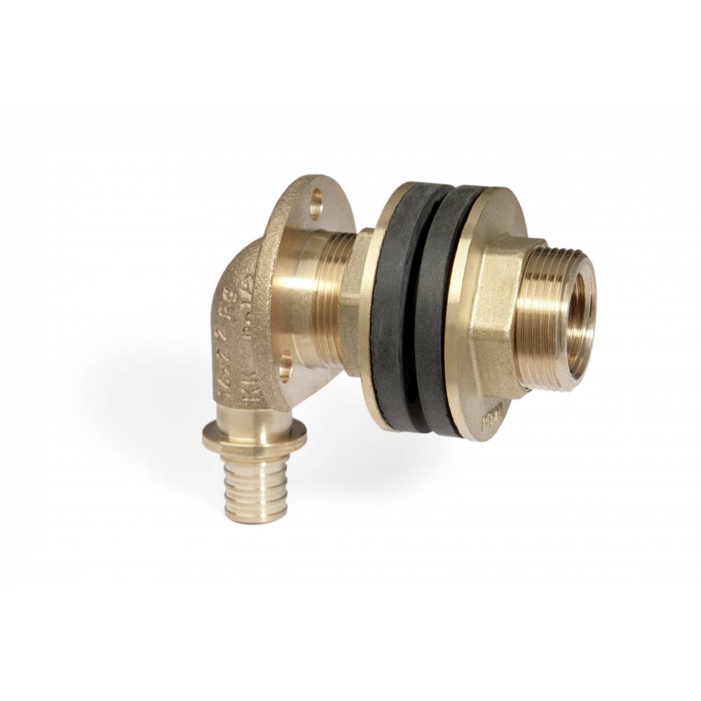 Водорозетка для PE-X бронза Дн 16х1/2" НР L=55мм RAUTITAN RX+ Rehau 14563791001 Ду 16 мм