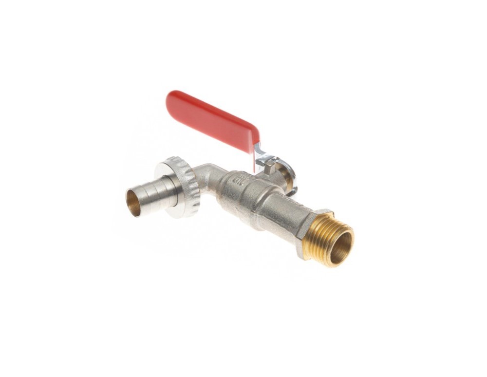 Ридан BVR-CR 065B8300RG — Кран шаровой ГОСТ спускной под шланг PN10 DN15; Т -20 ℃ ...+95 ℃; материал корпуса латунь Ду 15 (ГОСТ 28338) мм