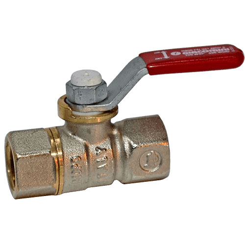 Кран шаровой латунь никель R950 Ду 8 Ру42 ВР полнопроходной рычаг Giacomini R950X021 Ду 8 мм