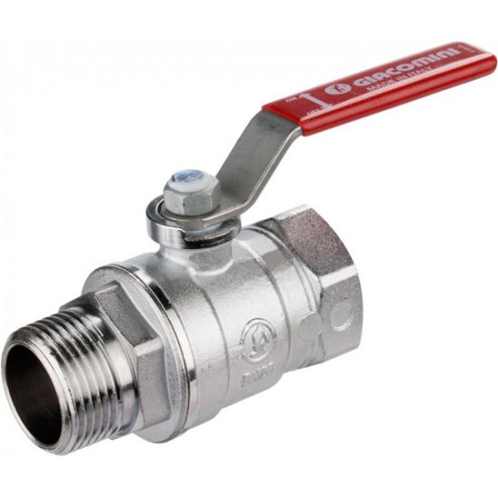 Кран шаровой латунь хром R254DL Ду 20 Ру42 ВР/НР рычаг Giacomini R254LX004 Ду 20 мм