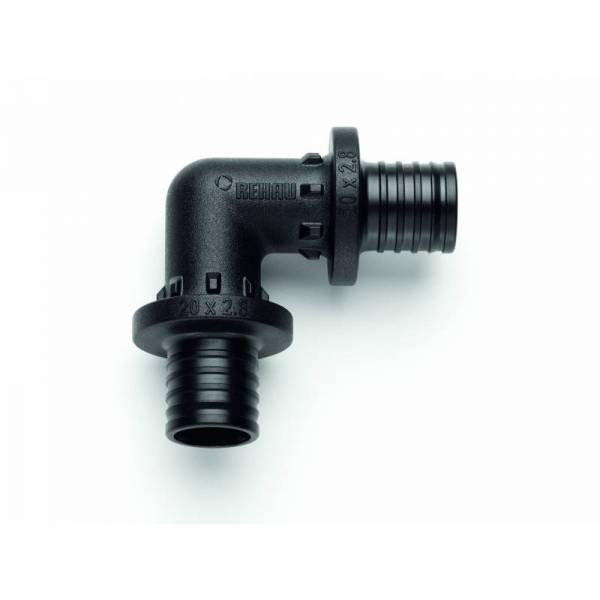 Угольник для PE-X PPSU Дн 20х90гр RAUTITAN PX Rehau 11600221001 Ду 20 мм