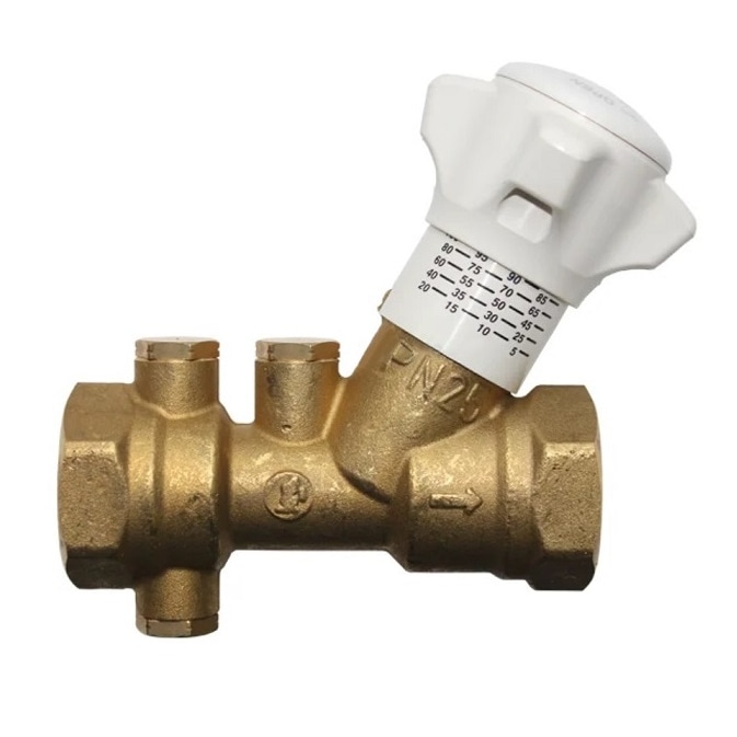 Клапан балансировочный ручной латунь R206B Ду 20 Ру25 ВР Kvs=5.5м3/ч без ниппелей Giacomini R206BY014 022-2374 Ду 20 мм