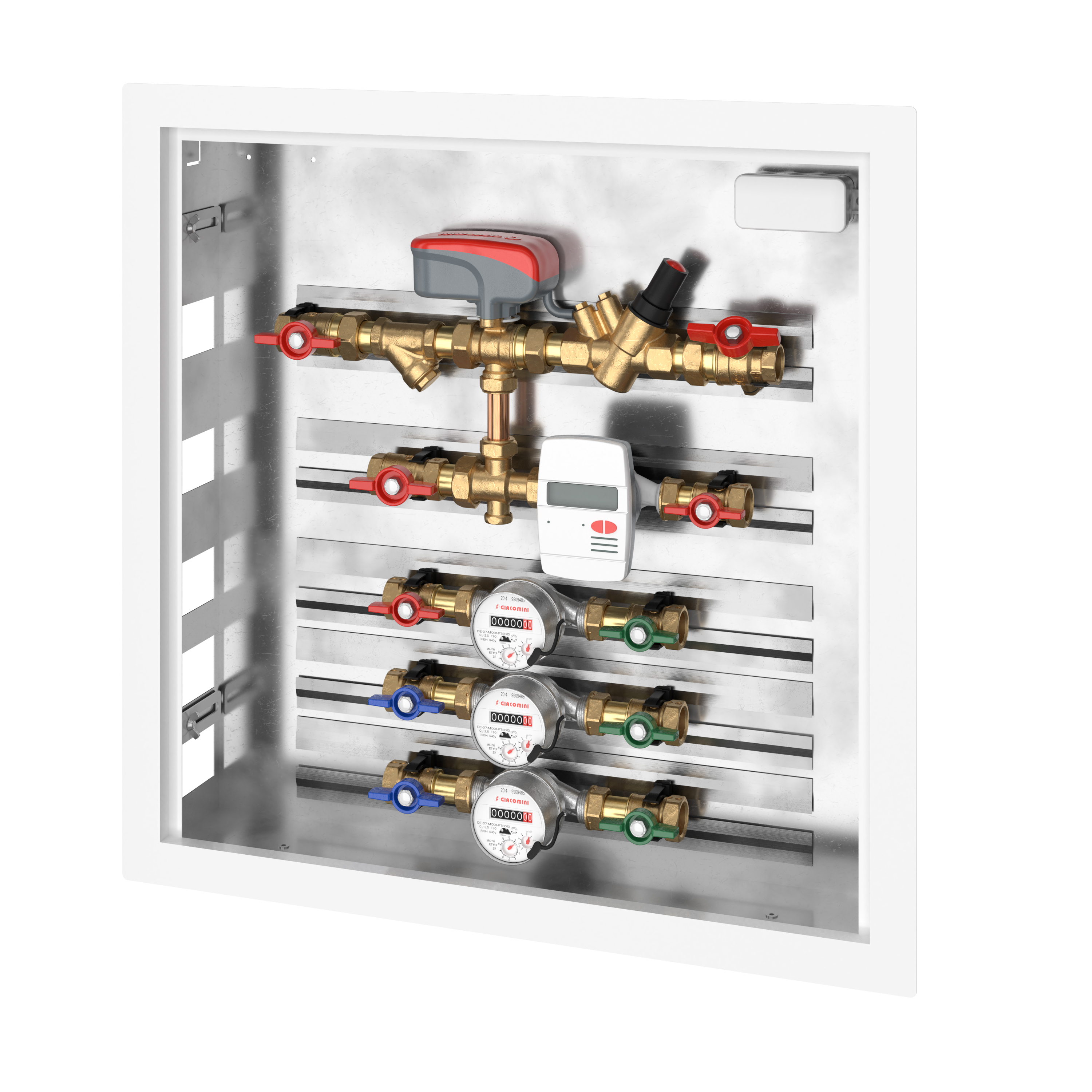 Узел ввода квартирный латунь для учёта расхода ТЭ GE555 3/4" в/к проставки Ду15 G 3/4" L=110мм Giacomini GE555Y461 040-3044