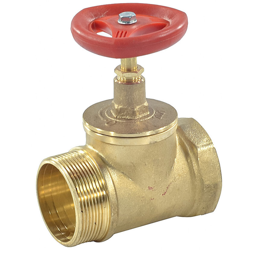 Клапан пожарный латунь прямой КПЛП 65-1 Ду 65 1,6 МПа муфта-цапка Апогей 110019 016-0239 Ду 65 мм