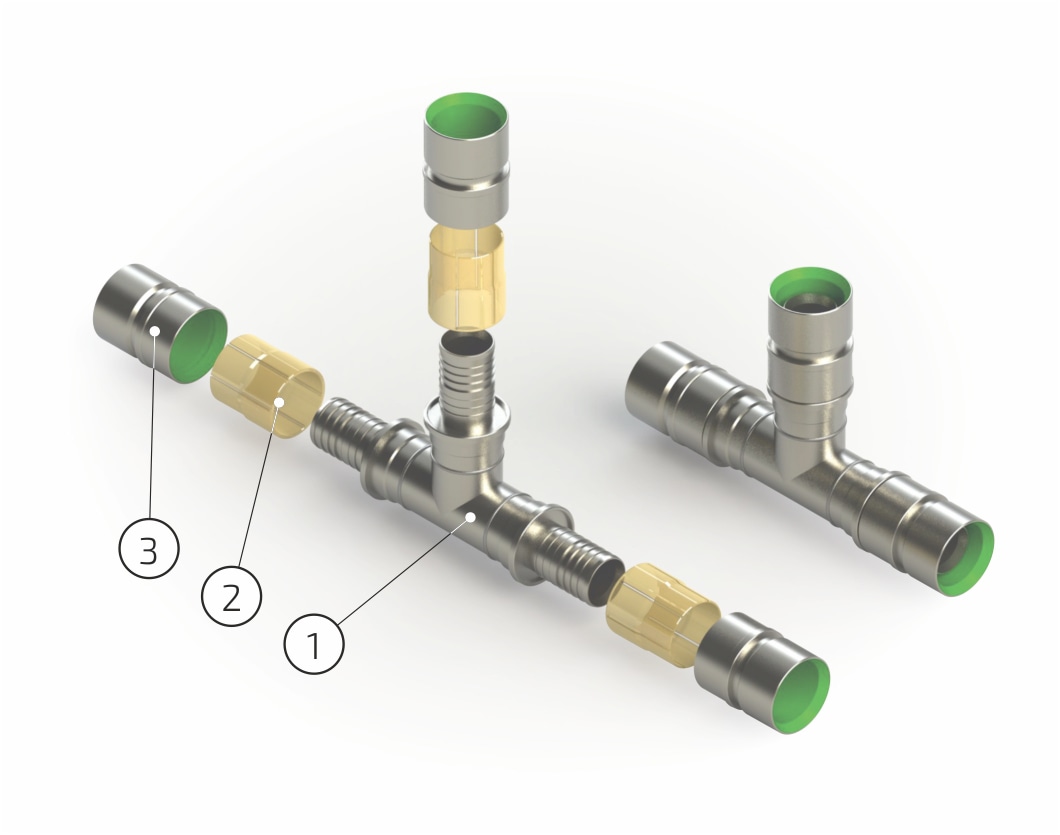 Пресс-тройник с ПВ нерж. 75 Изопрофлекс 115-5547