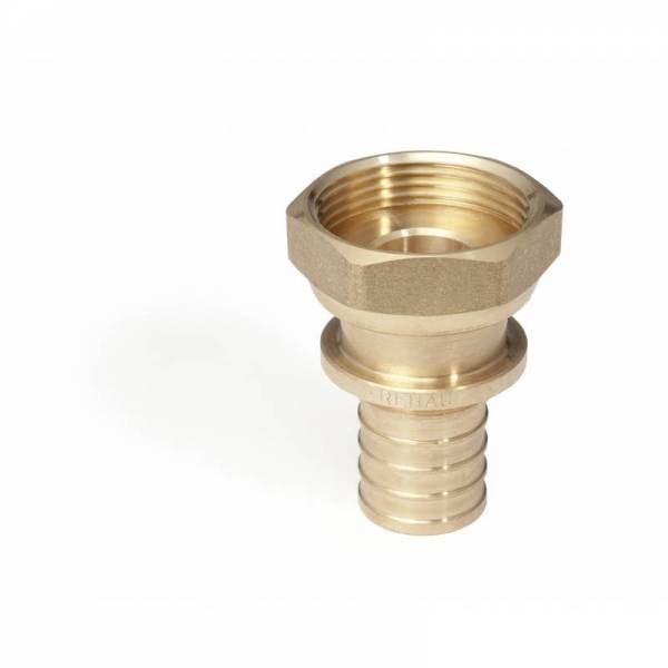 Муфта для PE-X бронза Дн 20х1/2" с накидной гайкой RAUTITAN RX Rehau 13660771001 (11395611002) Ду 20 мм