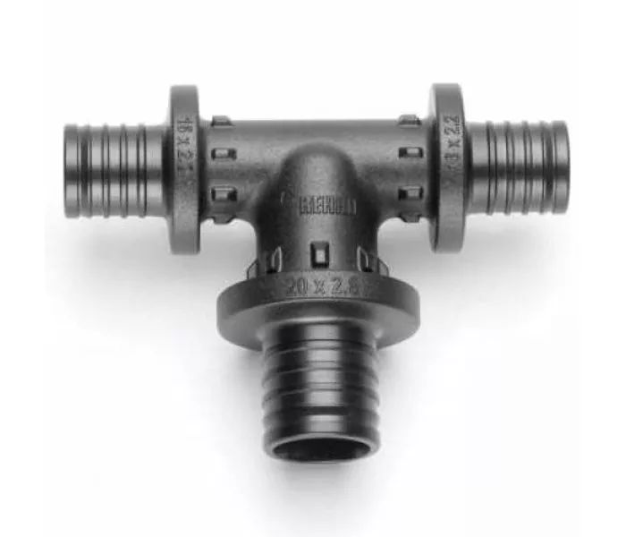 Тройник переходной для PE-X PPSU Дн 20х25х20 RAUTITAN PX Rehau 11601041001 Ду 20 мм