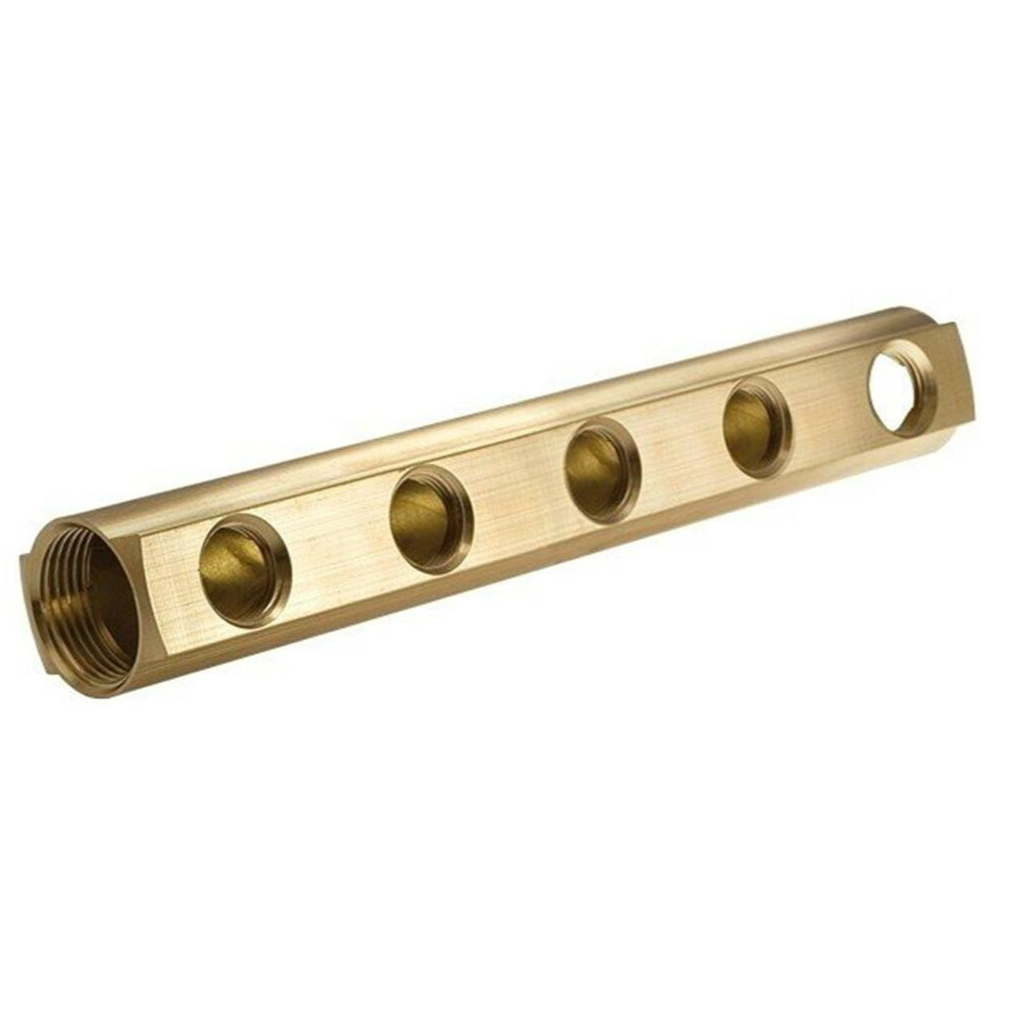 Коллектор латунь 1" ВР/ВР на 6 вых 1/2" ВР м/о 40мм Апогей 422675 (КЛА 2506.040-1) 129-8399