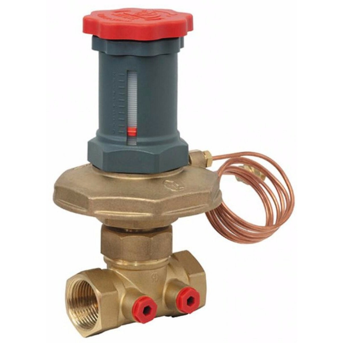 Клапан балансировочный автомат латунь R206C Ду 40 Ру16 ВР Kvs=11.72м3/ч без ниппелей Giacomini R206CY107 022-2378 Ду 40 мм