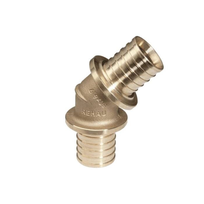 Угольник для PE-X бронза Дн 63х45гр RAUTITAN RX Rehau 13660481001 (137104) Ду 63 мм