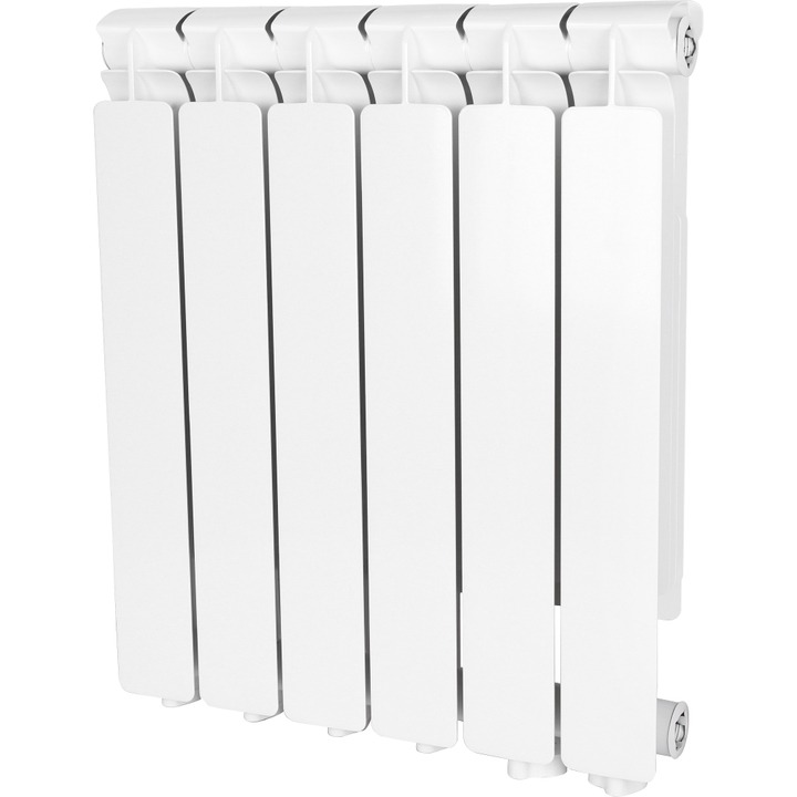 STOUT Bravo 500 6 секции радиатор алюминиевый нижнее правое подключение (белый RAL 9010) SRB-0310-050008