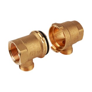 Элемент коллектора концевой латунь DN 32 1" байонетное соединение/ВР на 1 вых 3/4" НР под евроконус R580T Giacomini R580TY106 040-2904