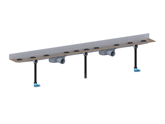 Душевой угловой лоток уменьшенной высоты HL50WU.0/140 Ду 2xDN50 мм