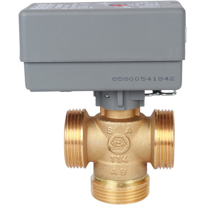 STOUT Компактный 3-Ходовой зональный клапан, сервопривод 230V, с кабелем 1м., НР 1 1/4" SMN-0010-000115 Ду 32 мм