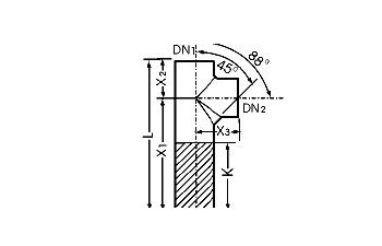 Чугунный тройник с длинной стороной SML