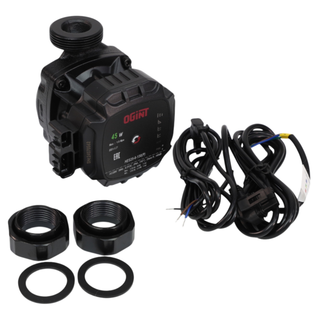 Насос циркуляционный с мокрым ротором HES25-6-130(P) PN10 1х220-240В/50 Гц Ogint 215-3653