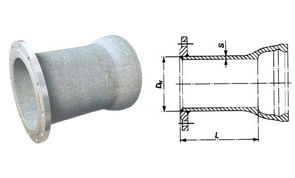 Чугунный патрубок фланец-раструб