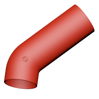 45° Отвод S-SML с удлиненной (250 мм) стороной DN 70 22070 Ду 70 мм