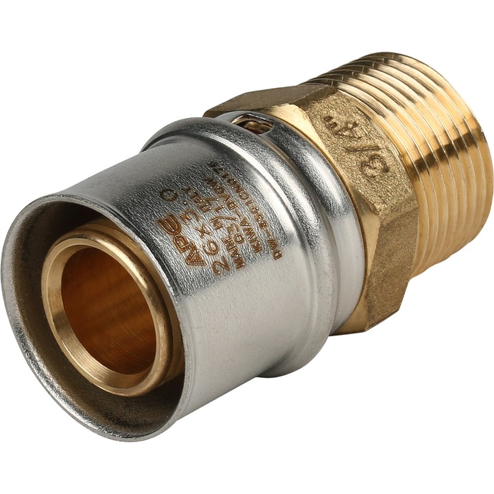 STOUT Переходник с наружной резьбой 3/4"х26 для металлопластиковых труб прессовой SPM-0002-052630