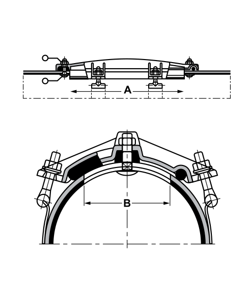 Прочистные вставки с шаблонами для создания отверстий S-BML DN 250-300 96251 Ду 250-300 мм