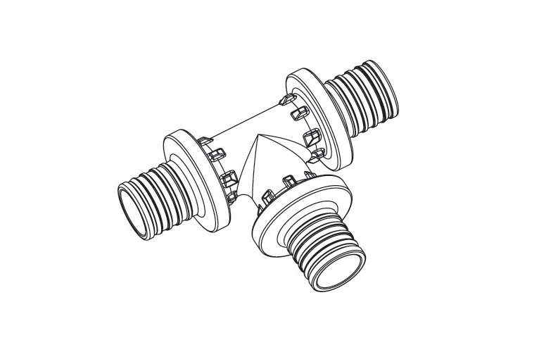 Тройник RAUTITAN PX равнопроходный