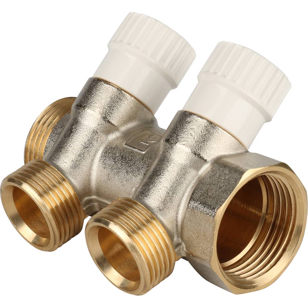 STOUT Коллектор распределительный 1", 2 отвода 3/4"ЕК SMB 6851 013402