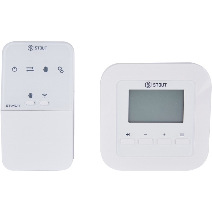 STOUT Беспроводной комнатный двухпозиционный регулятор ST-295v2, белый STE-0101-029221