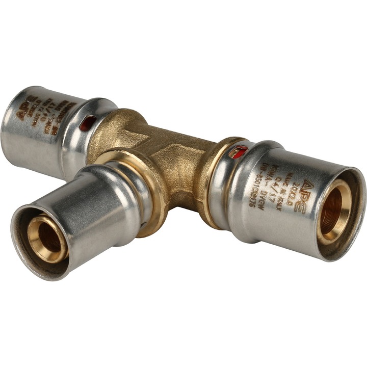 STOUT Тройник переходной 20х16х20 для металлопластиковых труб прессовой SPM-0001-101620