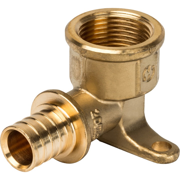 STOUT Угольник настенный с креплением 20xRp 3/4" для труб из сшитого полиэтилена аксиальный SFA-0020-000020