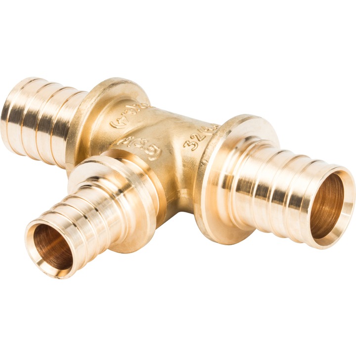 STOUT Тройник переходной 32x25x32 для труб из сшитого полиэтилена аксиальный SPX-0001-003244