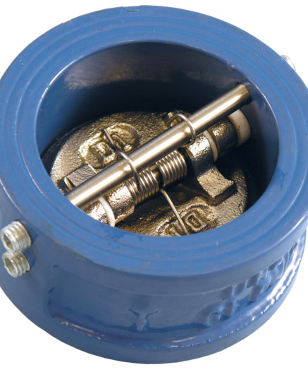 Клапан обратный нерж 2/створ CB6442 Ду 300 Ру16 Тмакс=200 оС межфл створки нерж Tecofi CB6442-0300 Ду Ду 300 мм