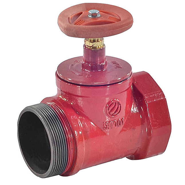 Клапан пожарный чугун прямой КПЧП 50-1 Ду 50 1,6 МПа муфта-цапка Апогей 110033 016-0232 Ду 50 мм