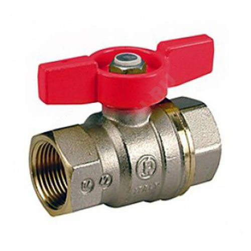 Кран шаровой латунь никель R951 Ду 25 Ру35 ВР полнопроходной бабочка Giacomini R951X025 Ду 25 мм