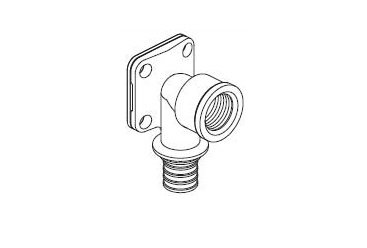 Угольник настенный RAUTITAN MX, с квадратной крепежной пластиной