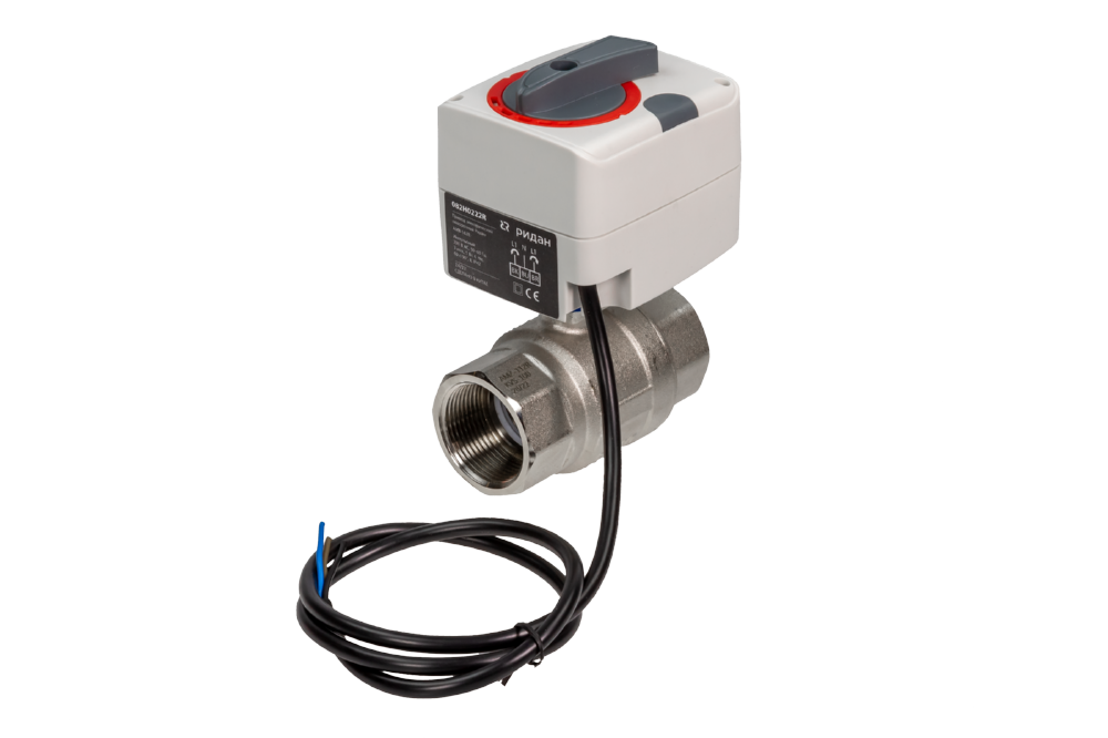 Ридан 082G5408R — Кран шаровой AMZ-112R PN40, DN25, Kvs 60, Tmax110 °C, Rp1, корпус CW617N, двухходовой Ду 25 мм